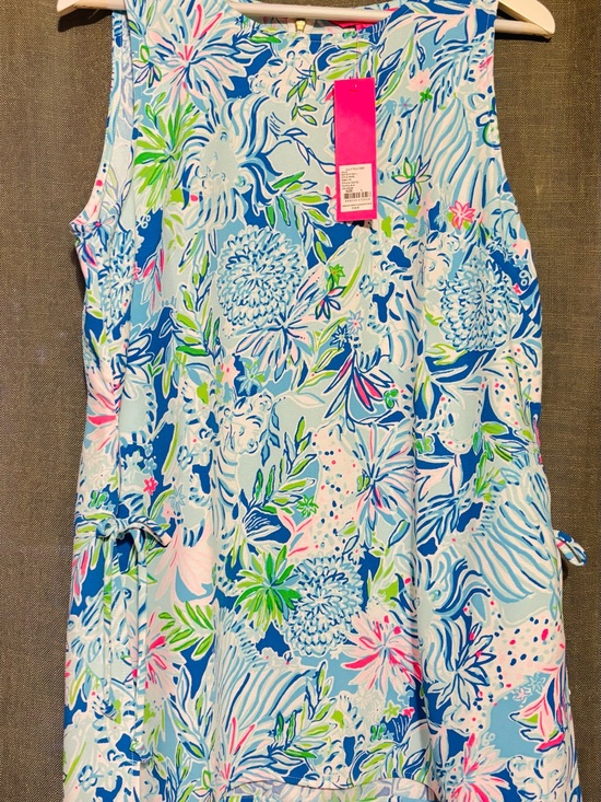 Lilly Pulitzer Tops - Lilly Pulitzer Blue, Pink & Green Floral Sleeveless Shift Dress